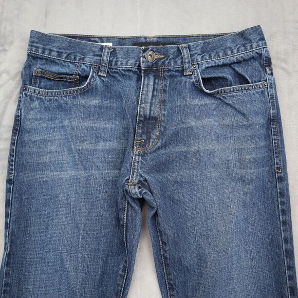 Calvin Klein Pants Womens 32 Blue Bootcut Mid Rise Denim Button Pocket Jeans - Picture 10 of 16
